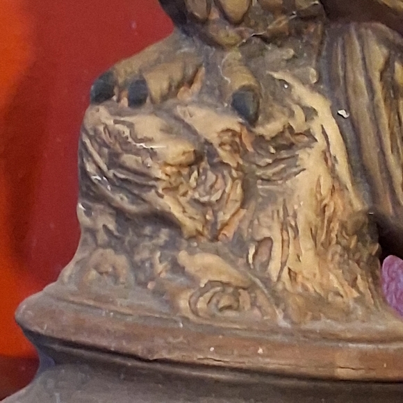 Vintage Great Horned Owl Figurine 12” Byron Mold Ceramic Decor 1970s MCM Retro - Picture 4 of 8